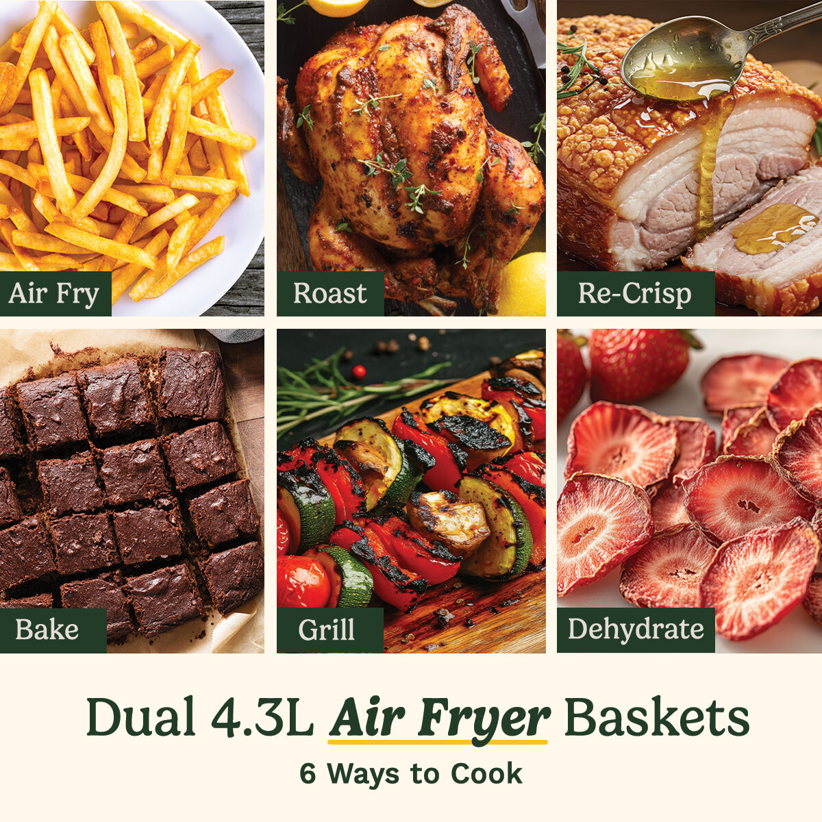 Cuisinart Tri Zone air fryer baskets